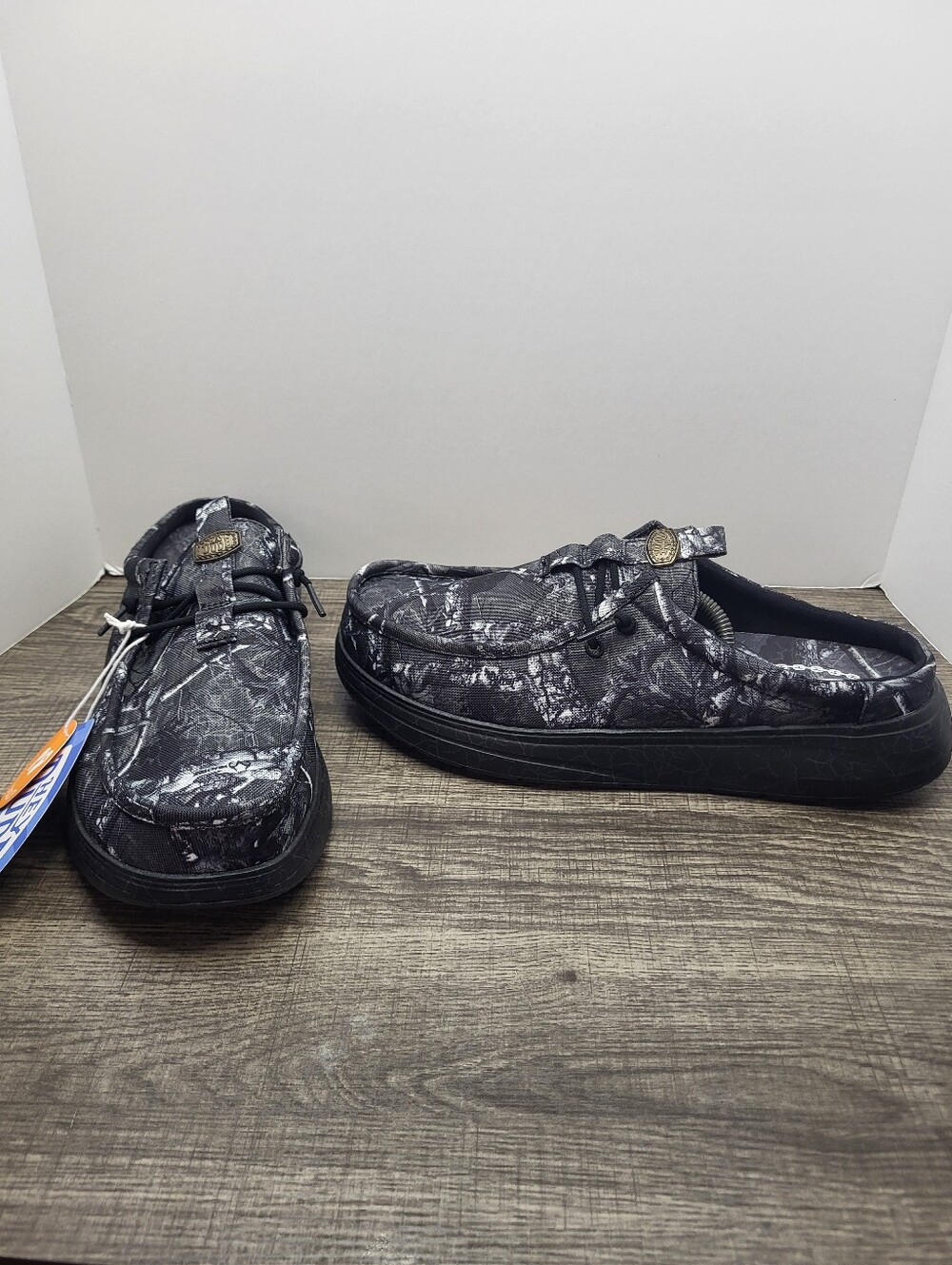 Hey Dude Jelly Roll Limted Edition Wally Comf Slip-On Black Camo Men US 11 New